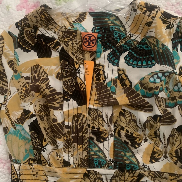 Tory Burch Aquatic Mariposa Silk Tunic NWT - Picture 3 of 4